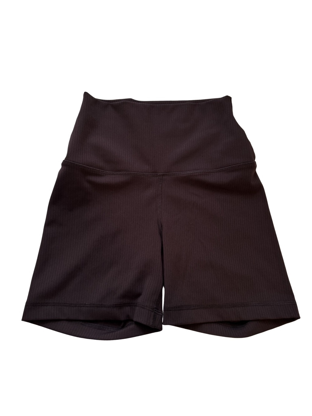 90 Degree By Reflex High-Waist Ribbed Black Shorts